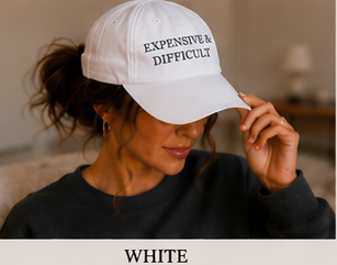 EXPENSIVE & DIFFICULT — Signature Cap White