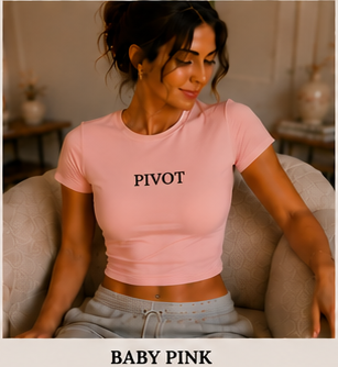 Pivot Crewneck Baby Tee Baby Pink