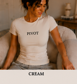 Pivot Fitted Crew Tee Cream